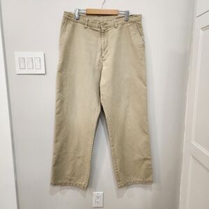 Patagonia Pants Mens 34x31 Beige Canvas Heavy Outdoor Hiking Twill Chino Khakis